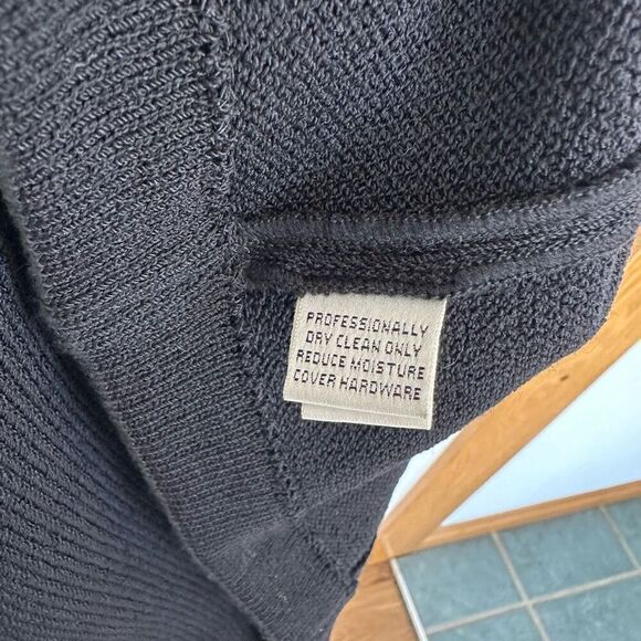 St. John Collection Women’s Black Mock Neck Santana Knit Midi Length Long Sleeve - Picture 11 of 12